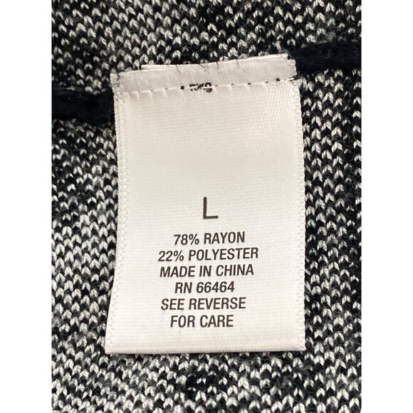 Black & White Floral Print‎ 3/4 Sleeve Knit Dress With A-Line Silhouette - Picture 9 of 11